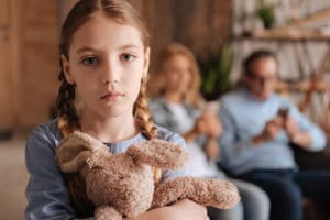 Depressed small girl